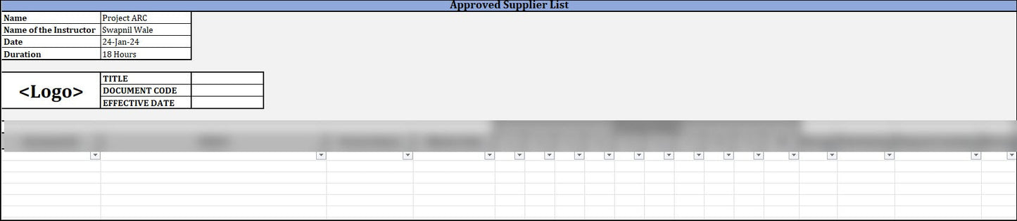 ISO 45001 - Document Master List