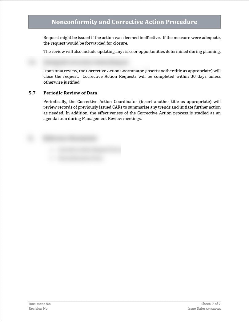 ISO 45001 - Nonconformity and Corrective Action Procedure