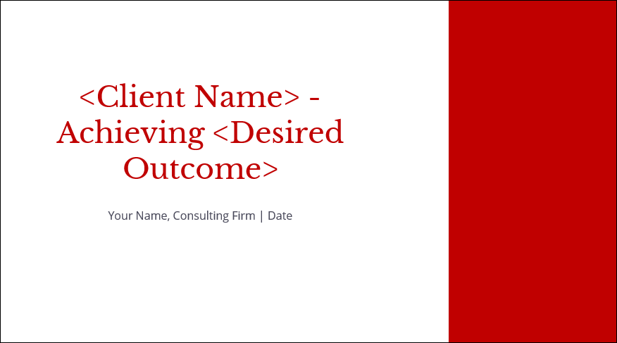Consultant Presentation Template Free Download