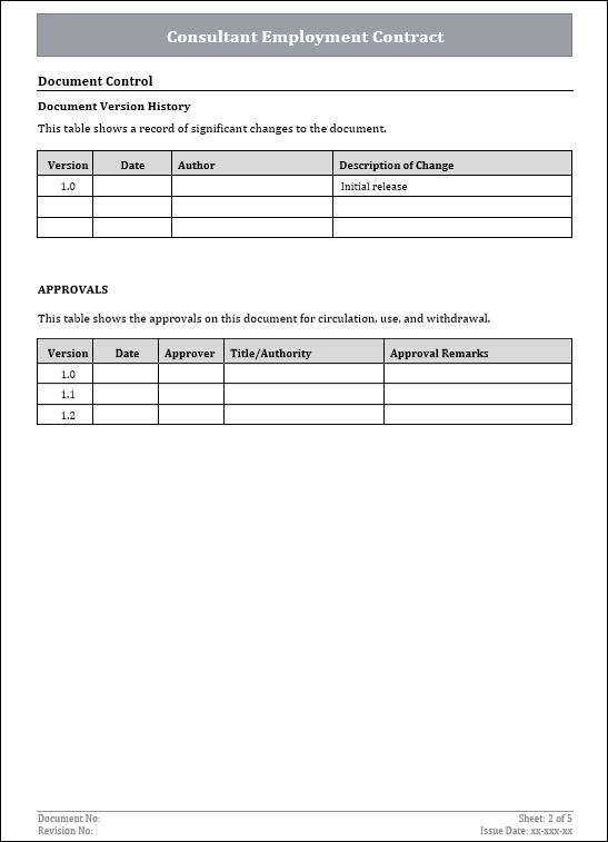 FREE Consultant Employment Contract Template