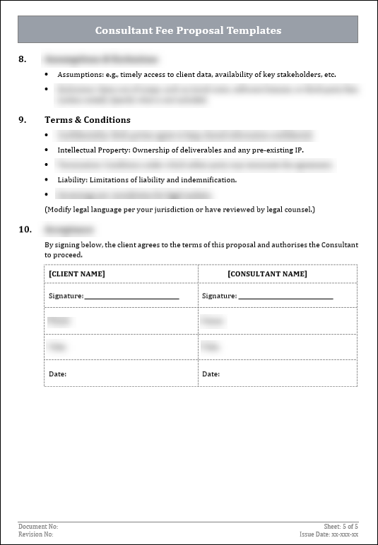 FREE Consultant Fee Proposal Templates