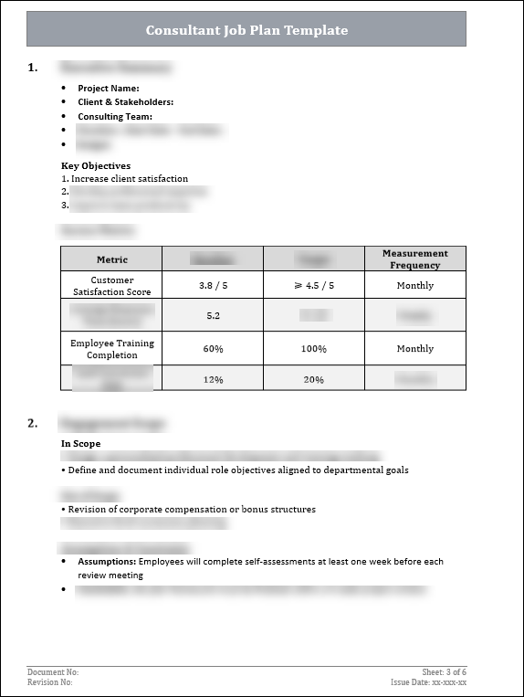 FREE Consultant Job Plan Template