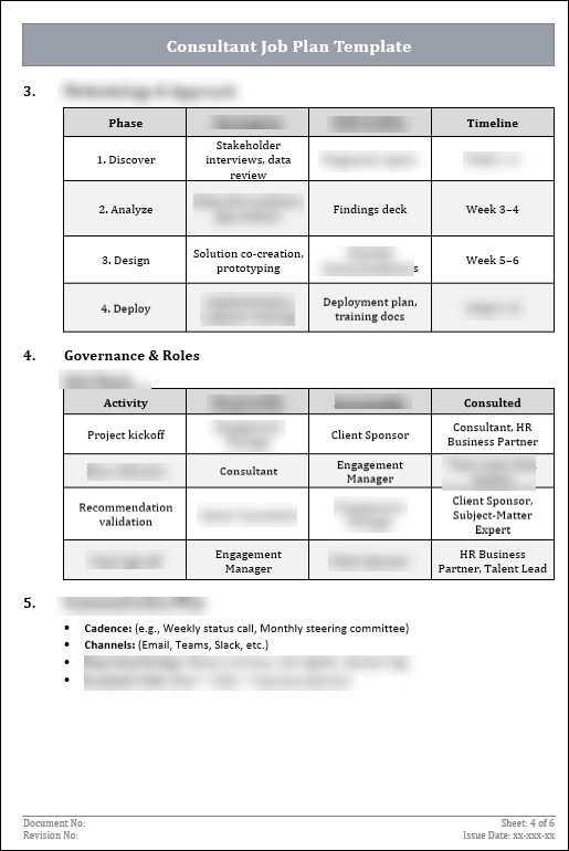 FREE Consultant Job Plan Template