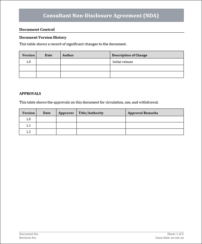 FREE Consultant Non-Disclosure Agreement (NDA) Template
