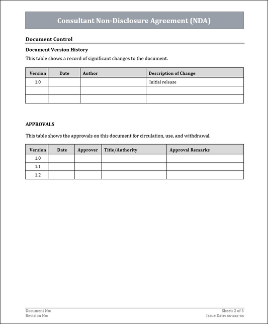 FREE Consultant Non-Disclosure Agreement (NDA) Template