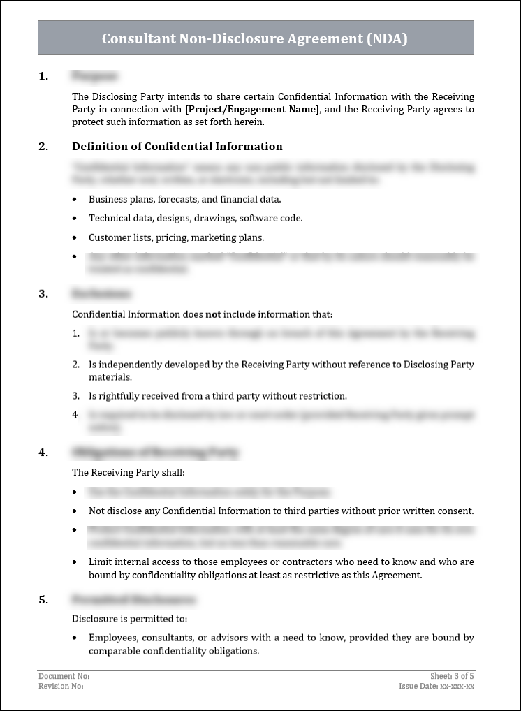 FREE Consultant Non-Disclosure Agreement (NDA) Template