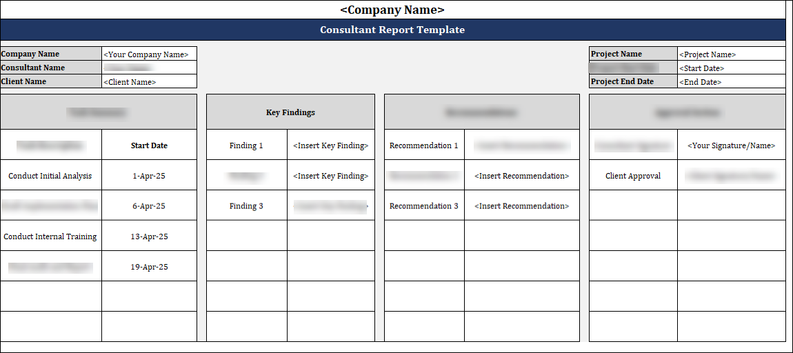 Consultant Report Template Free Download