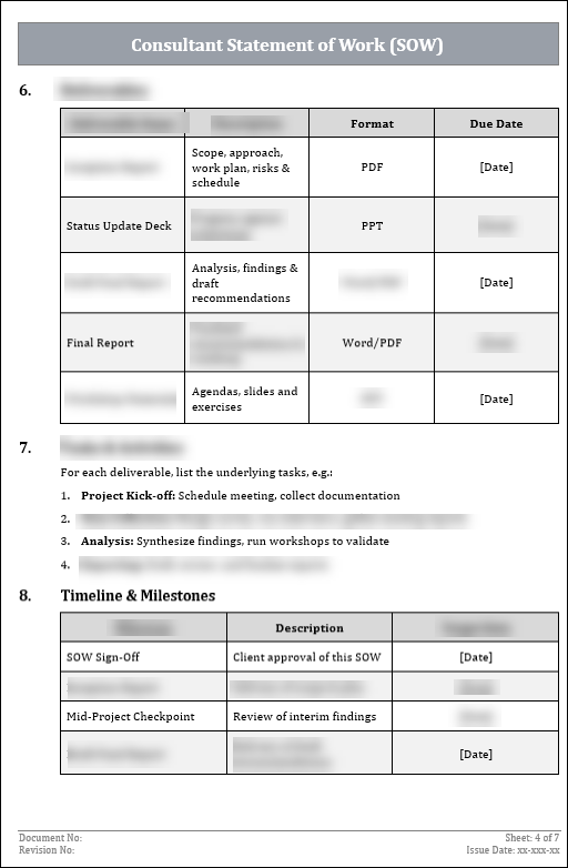 FREE Consultant Statement of Work Template (SOW)