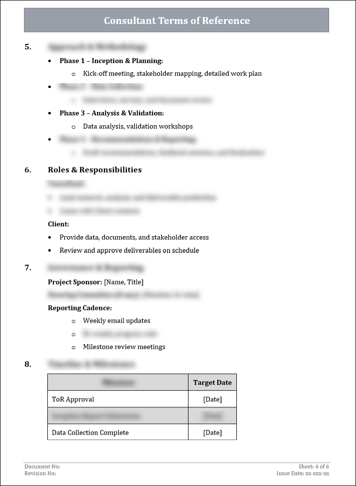 FREE Consultant Terms of Reference