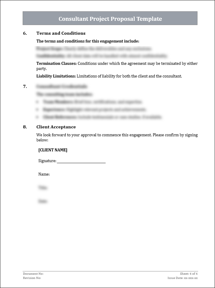 Consultant Proposal Template Free Download