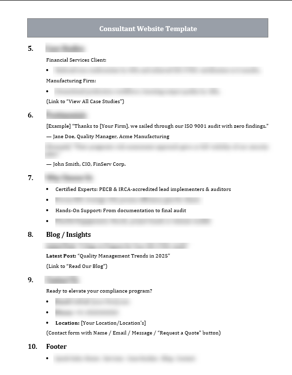 Consultant Website Template Free Download