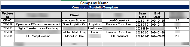 FREE Consultant Portfolio Template