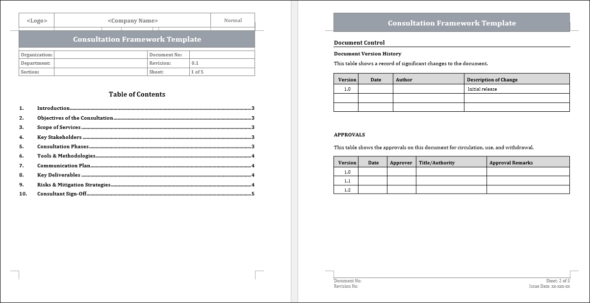 Consultation Framework Template