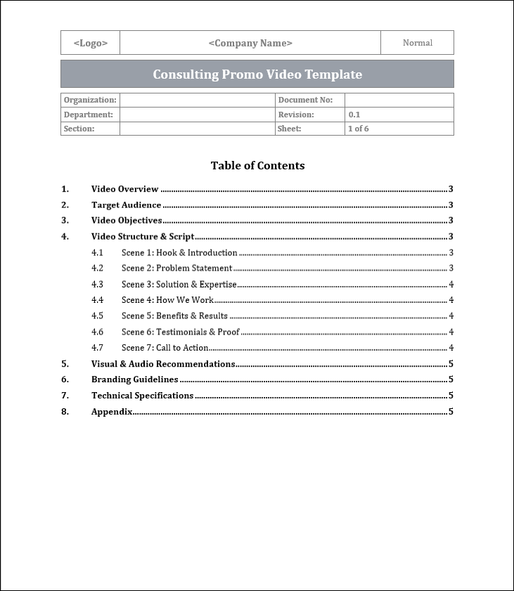 Consulting Promo Video Template Free Download