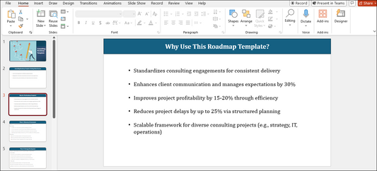 Consulting Roadmap Template Free Download