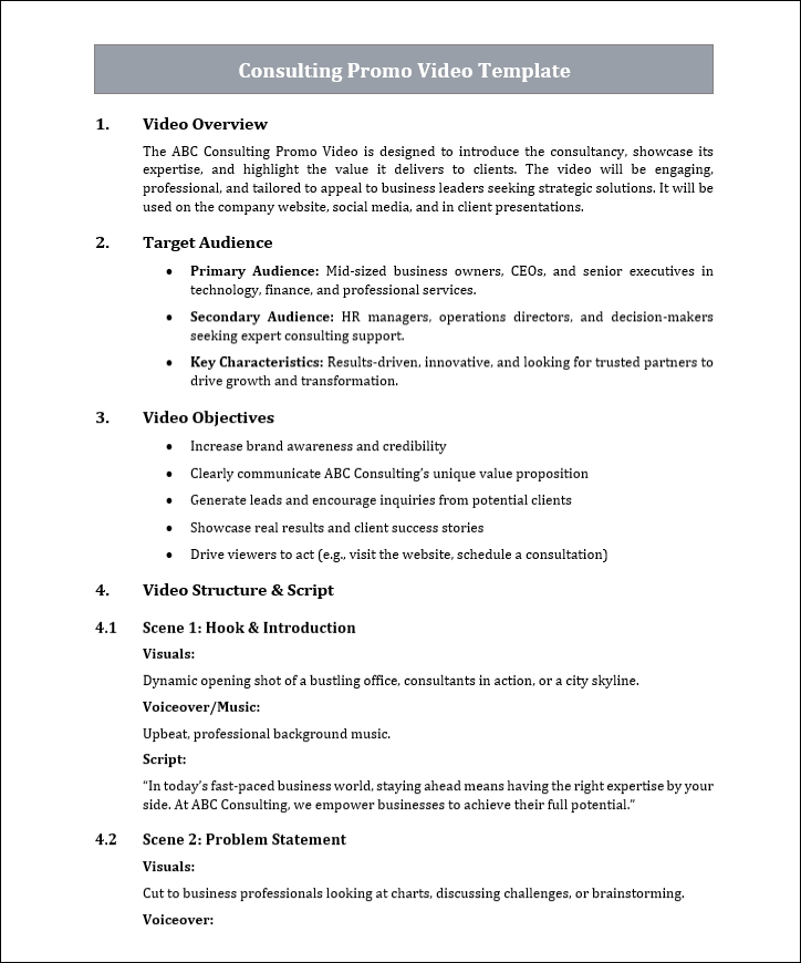 Consulting Promo Video Template Free Download