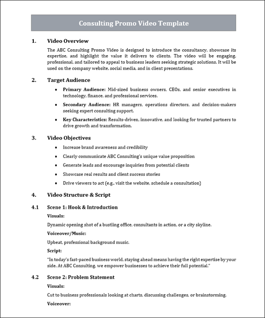 Consulting Promo Video Template Free Download