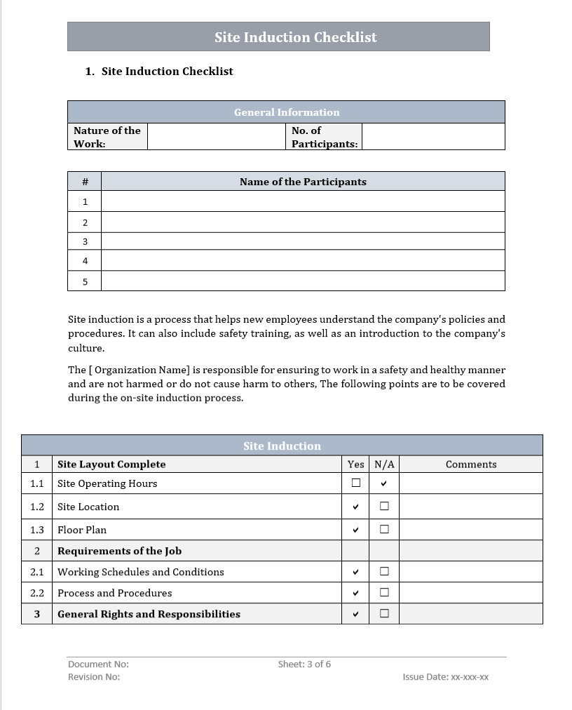 QMS Site Induction