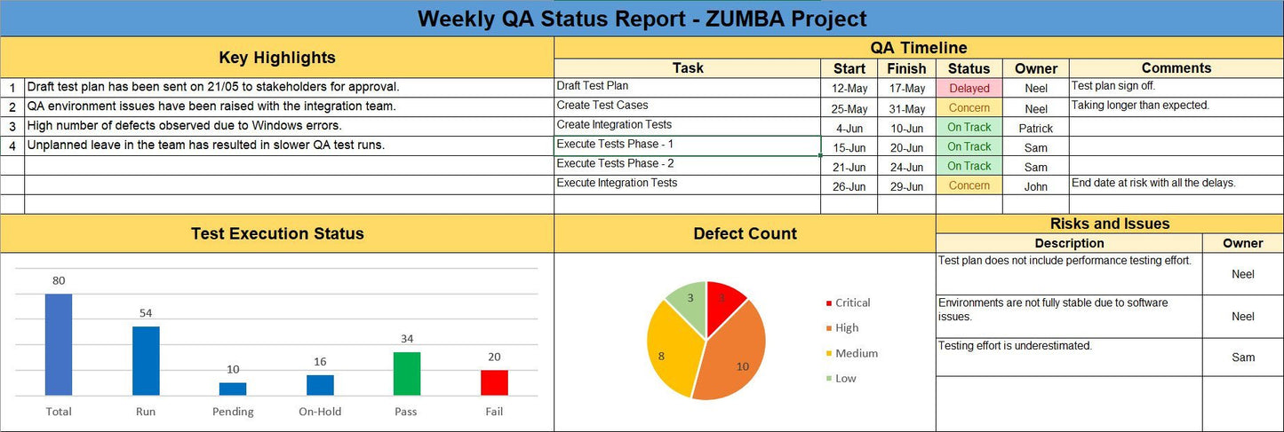 Weekly Status Report