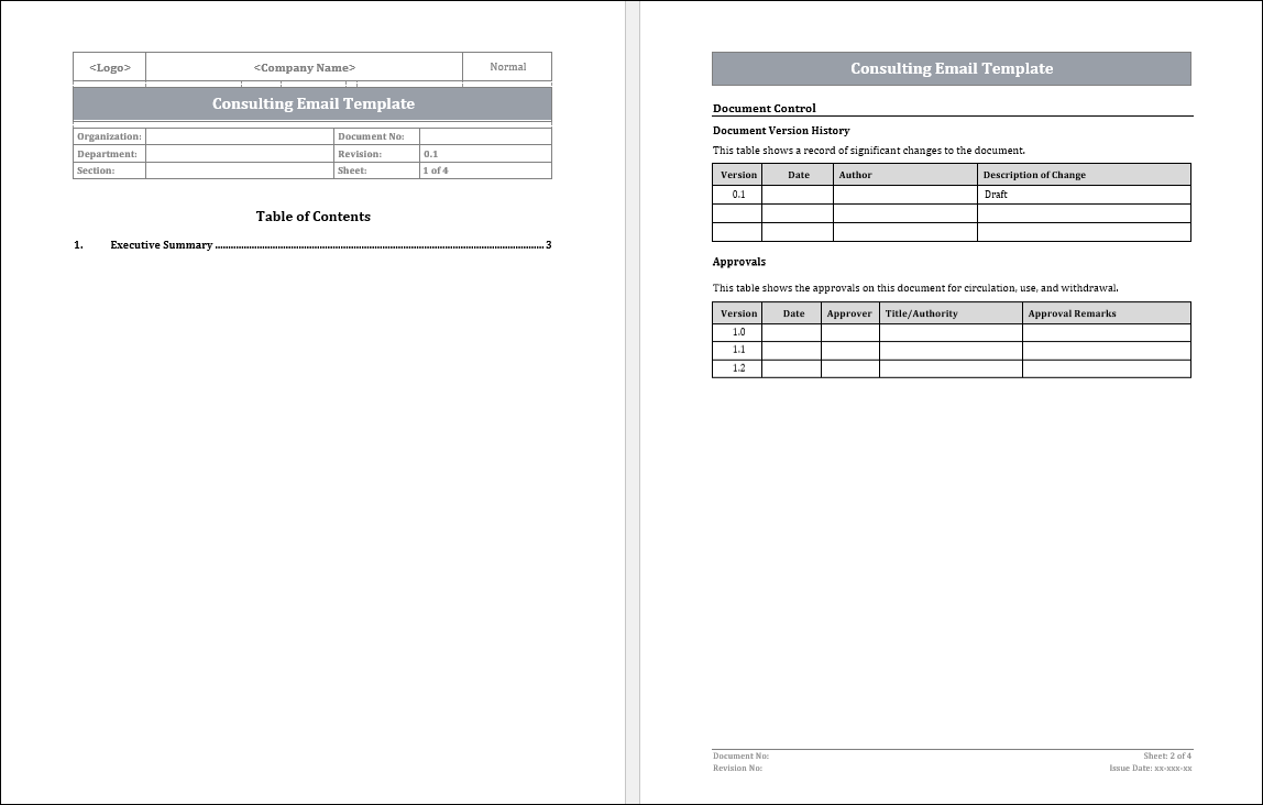 Consulting Email Template Free Download