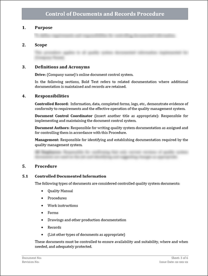 ISO 22301 Documentation Toolkit for Business Continuity
