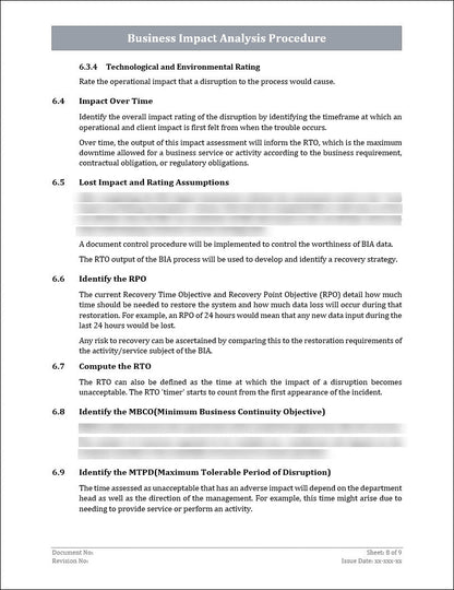 ISO 22301 Documentation Toolkit for Business Continuity