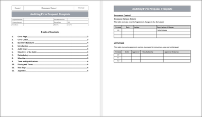 Auditing Firm Proposal Template Free Download
