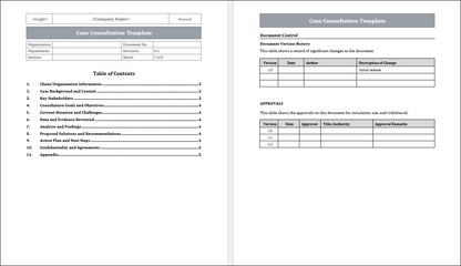 Case Consultation Template Free Download