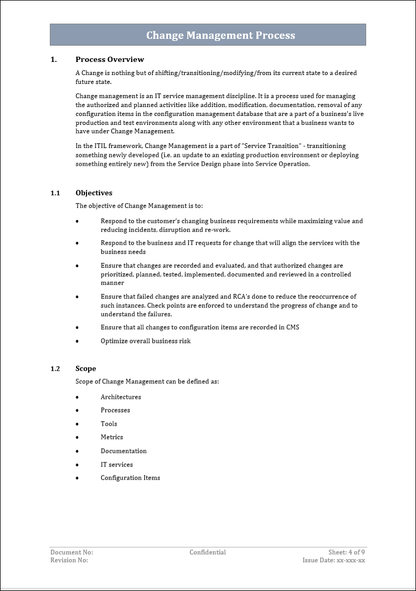 Change Management Process, Change Management 