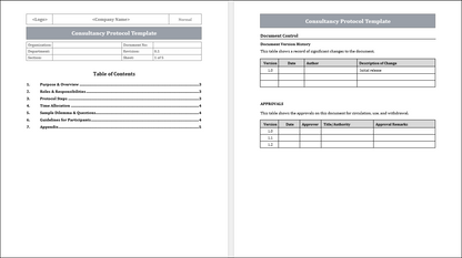 Consultancy Protocol Template Free Download