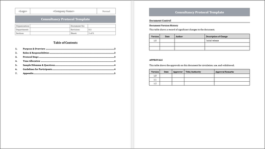 Consultancy Protocol Template Free Download