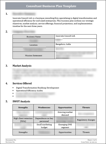 FREE Consultant Business Plan Template 