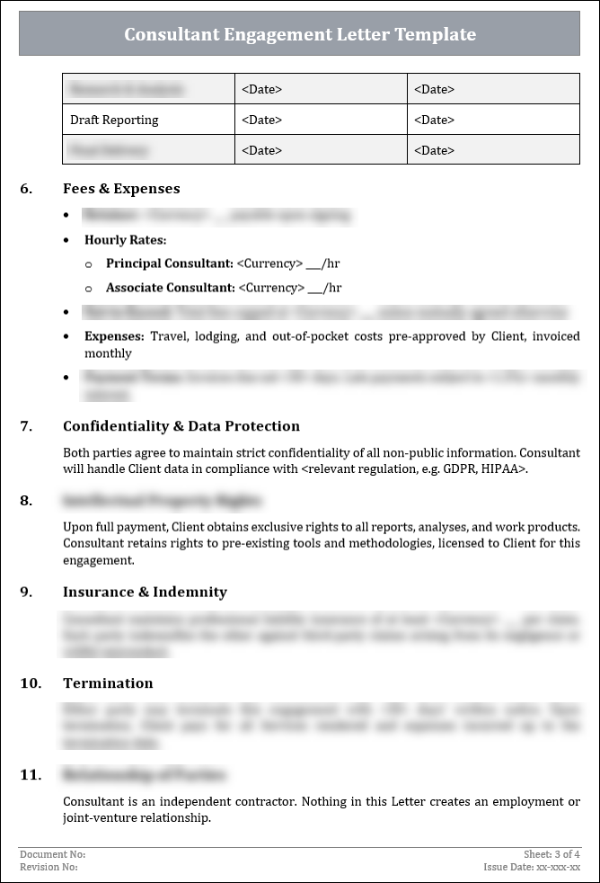 Consultant Engagement Letter Template Free Download