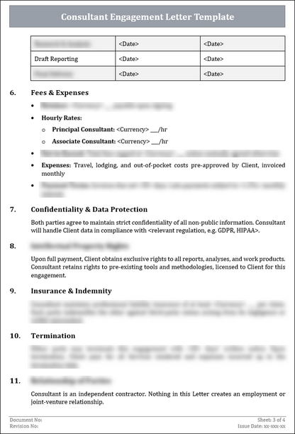 Consultant Engagement Letter Template Free Download