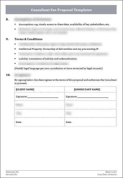 FREE Consultant Fee Proposal Templates