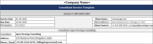 FREE Consultant Invoice Template 