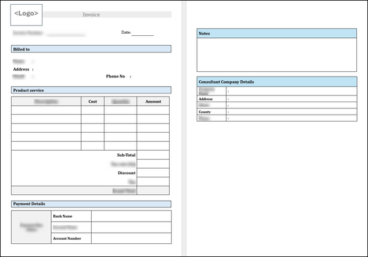 Consultant Invoice Template Word Free Download