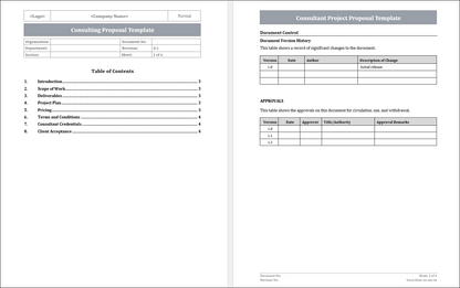 Consultant Proposal Template Free Download
