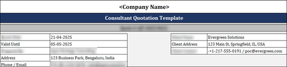FREE Consultant Quotation Template