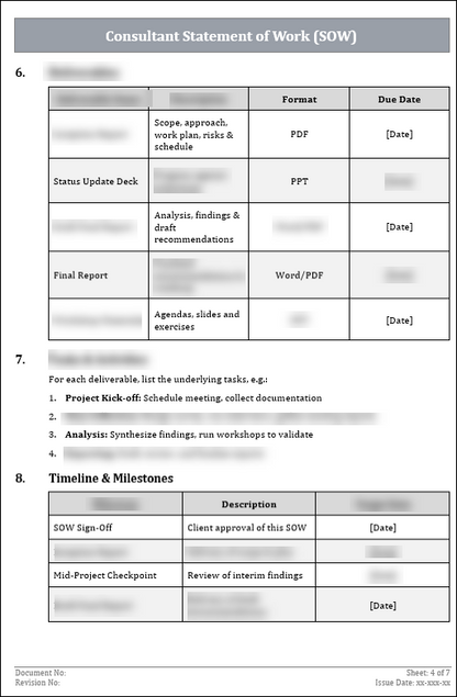 FREE Consultant Statement of Work Template (SOW)