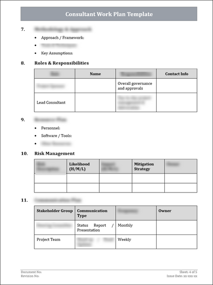 FREE Consultant Work Plan Template