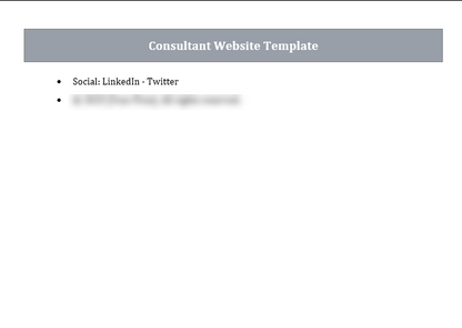 Consultant Website Template Free Download