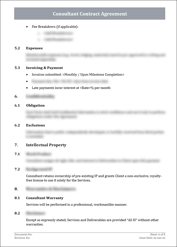 FREE Consultant Contract Agreement Template