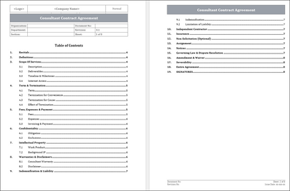 FREE Consultant Contract Agreement Template