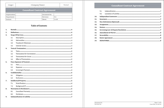 FREE Consultant Agreement Template
