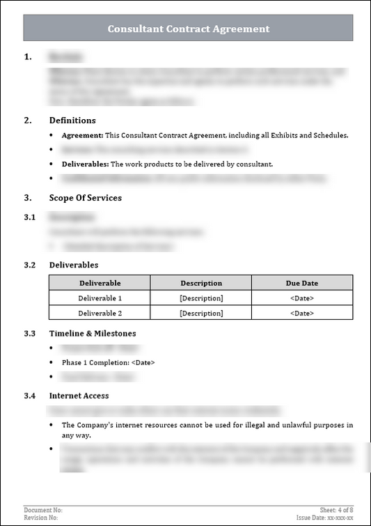 FREE Consultant Contract Agreement Template