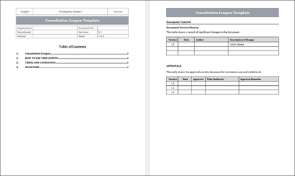 Consultation Coupon Template Free Download