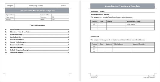 Consultation Framework Template