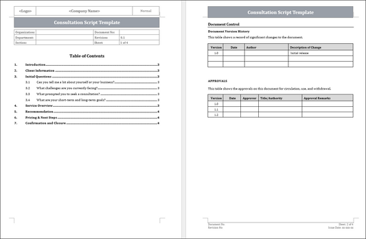 Consultation Script Template
