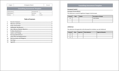 Consulting Assessment Template Free Download